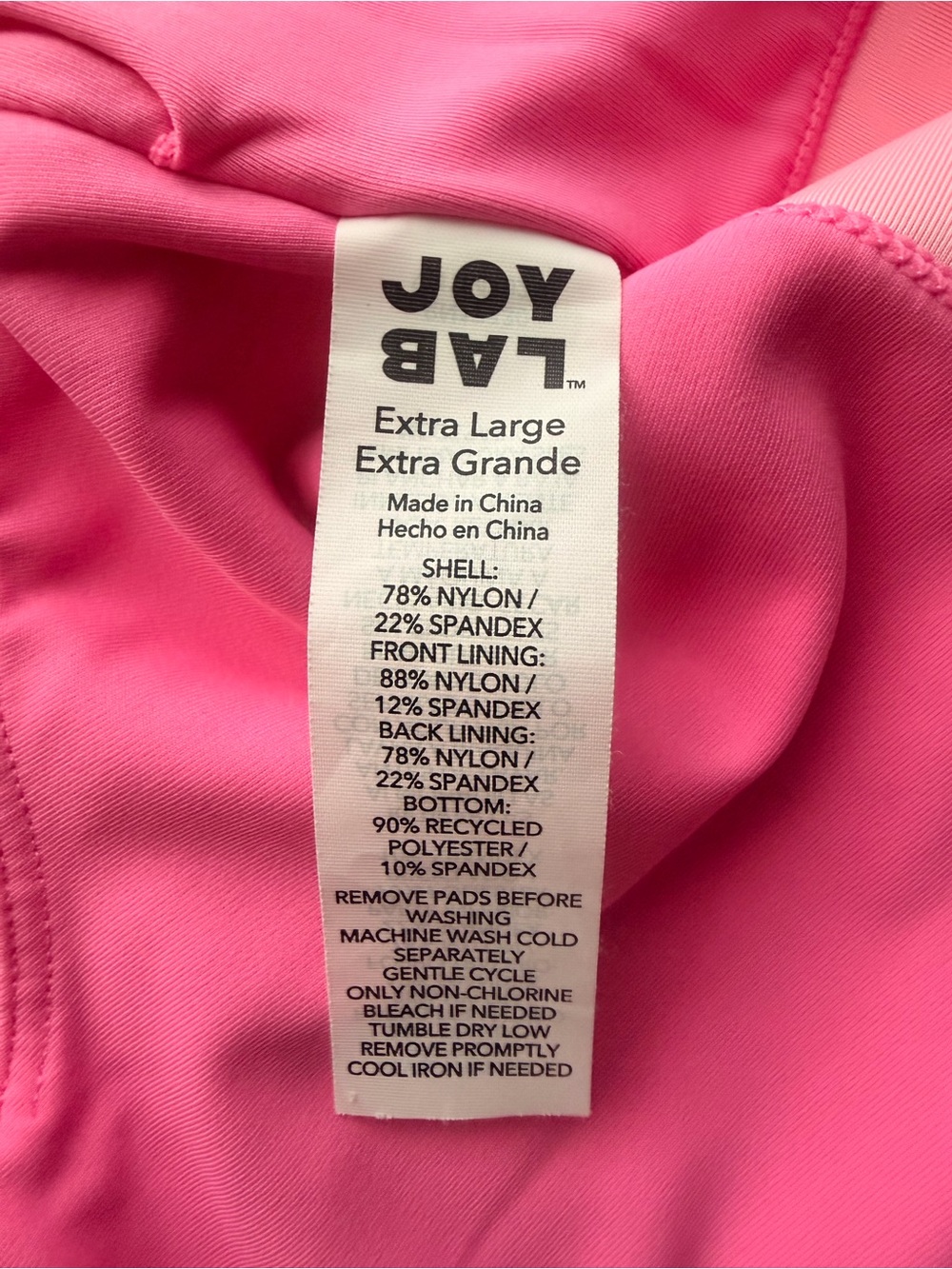 JoyLab Pink Scallop-Edge Sports Bra - Picture 6 of 6